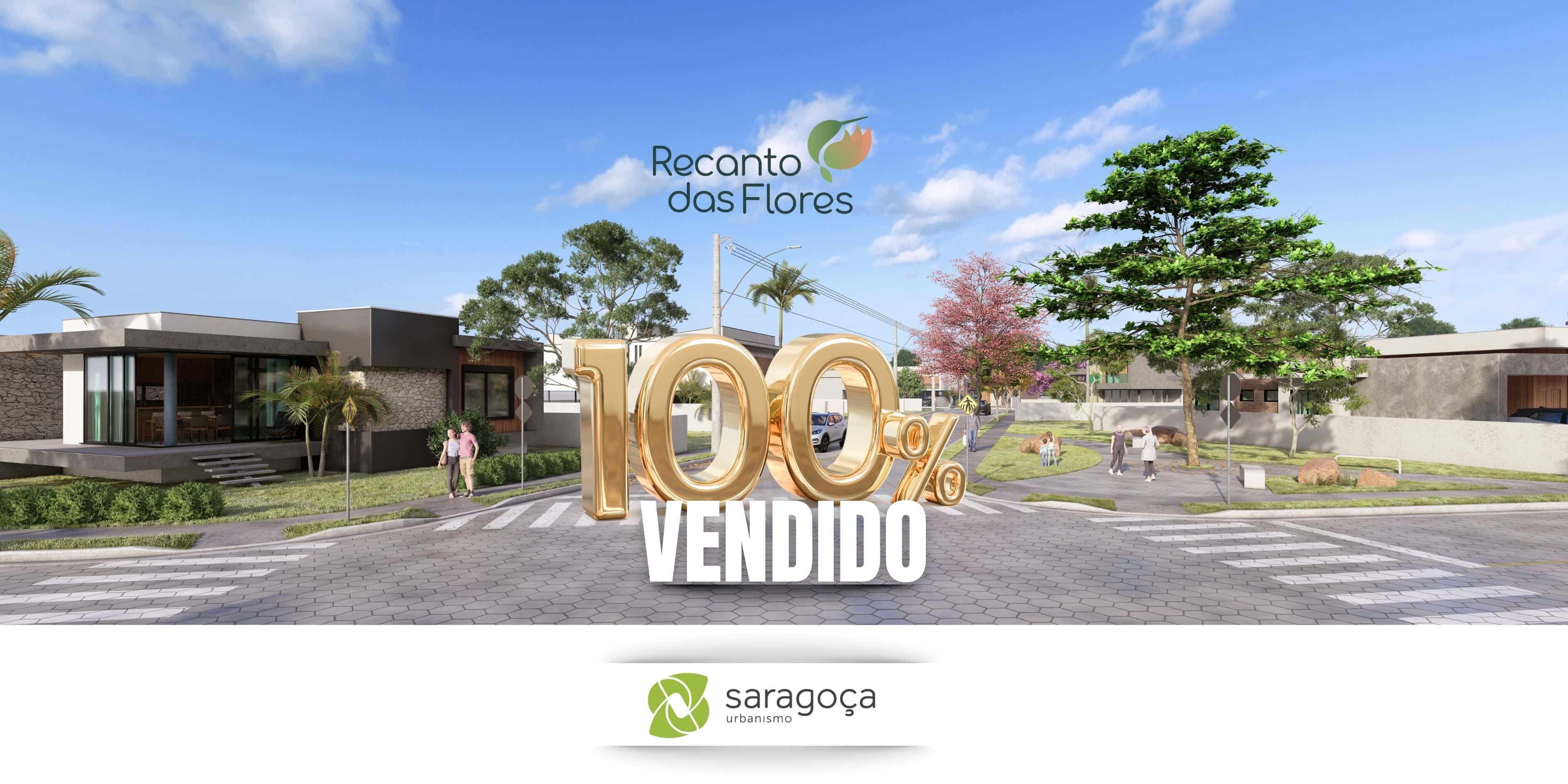 Recanto das Flores: 100% vendido em menos de 30 dias. Um sucesso que confirma nossa visão.